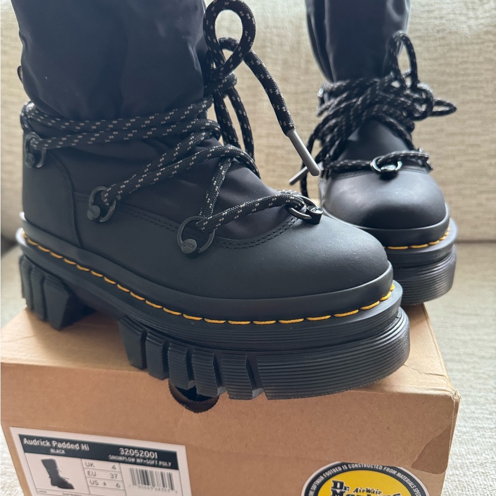 Dr. Martens Black Combat Boots**Comes with cleaning kit **